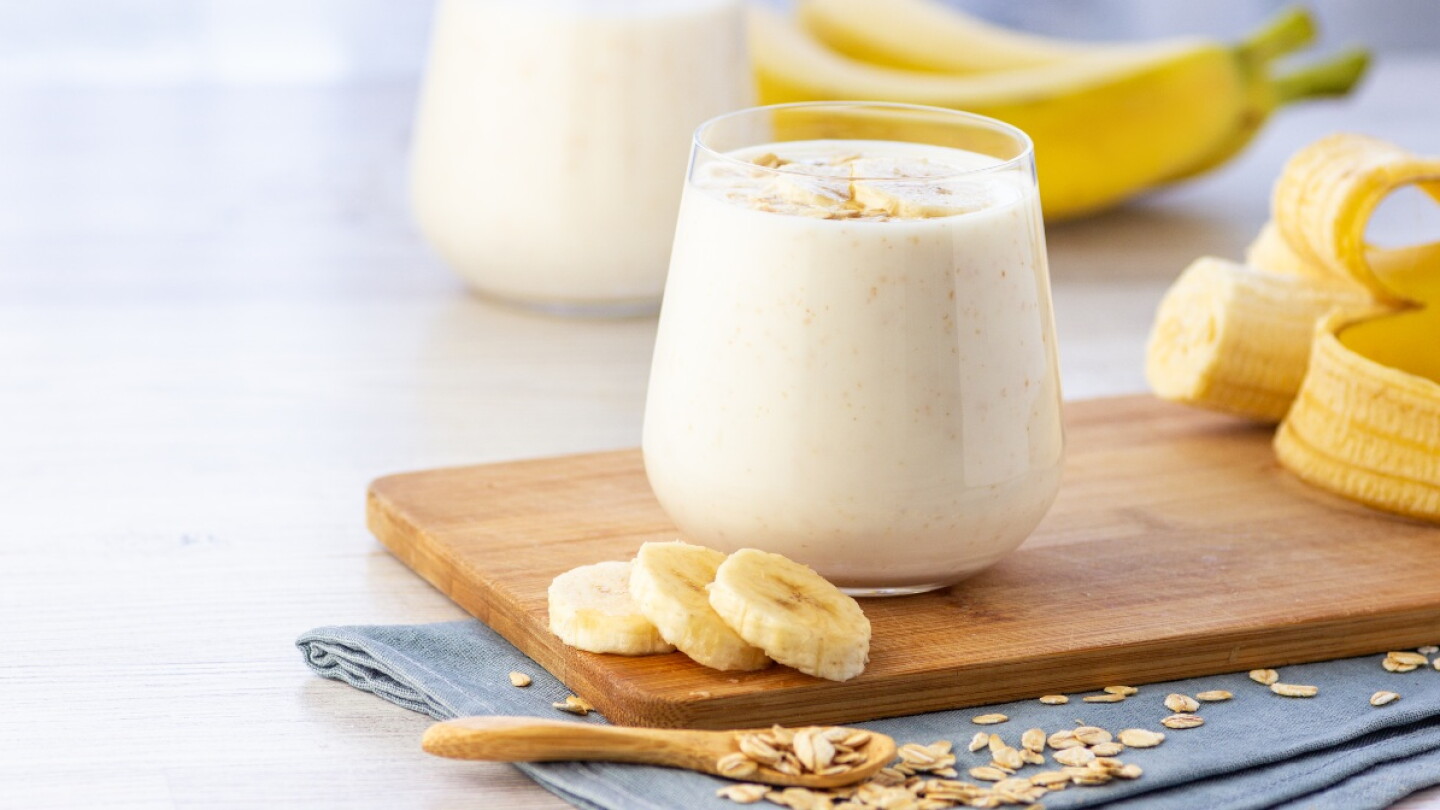 Licuado de Avena y Plátano Sin Azúcar