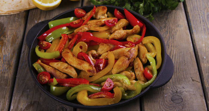 Alambre de Pollo con Verduras