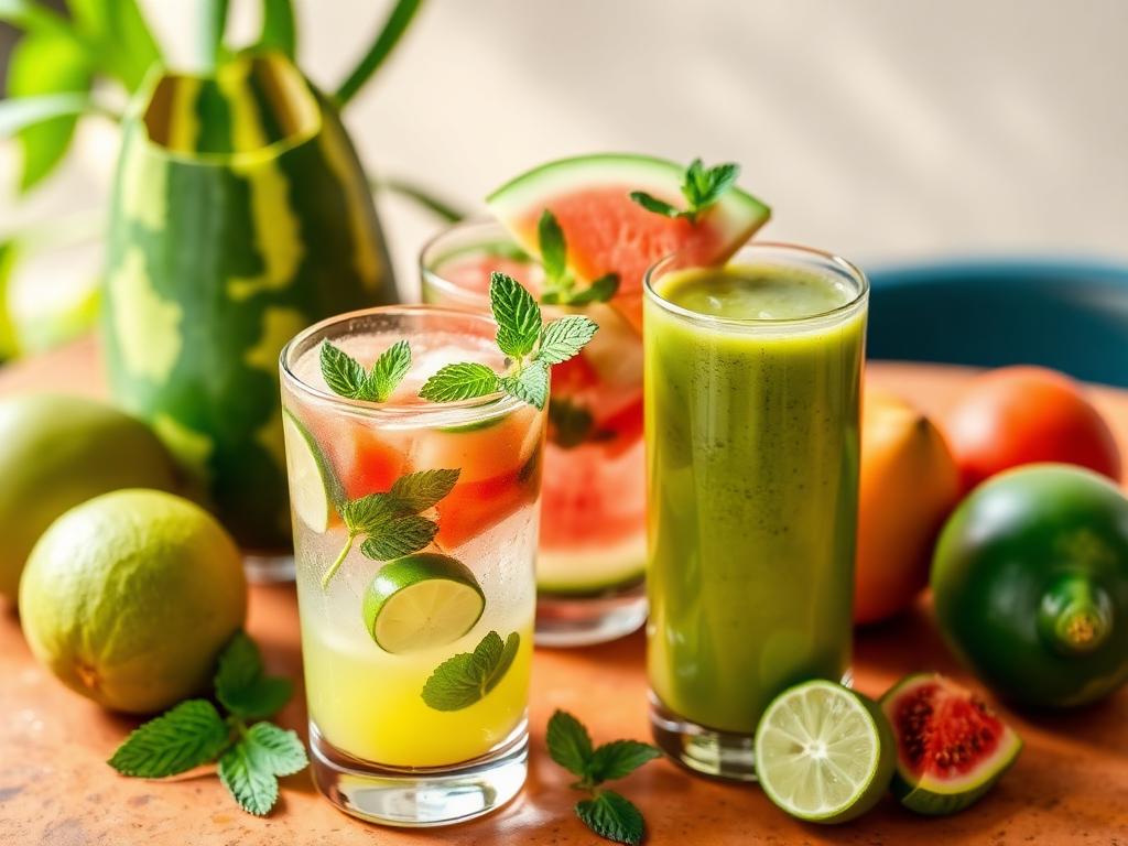 Agua de Coco con Limón y Hierbabuena